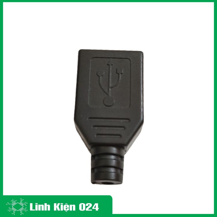 Đầu Jack cổng USB A cái 4P kèm vỏ