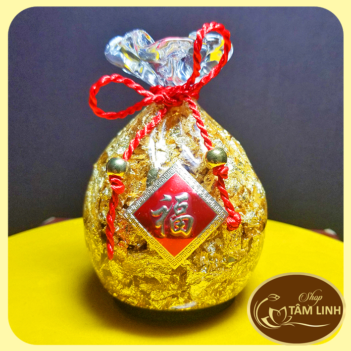 TÚI TIỀN VÀNG PHONG THỦY CAO 10CM