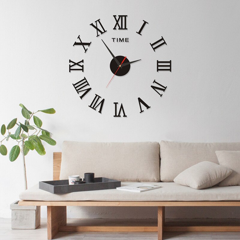 Ticket Clock 【Hot ticket】 3D Digital Wall Clock Roman Numerals Design Wall Clock ...