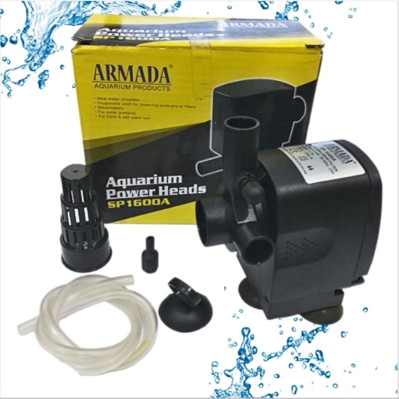 ARMADA SP 1600A Pompa Aquarium kolam kecil Hidroponik