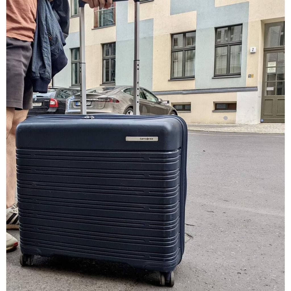 Vali Du Lịch Samsonite Elevation Plus, Vali Kéo, Size 24, Màu Ming Blue, Vali Cho Doanh Nhân, Văn Phòng, Nhập Đức, BH 12 Tháng