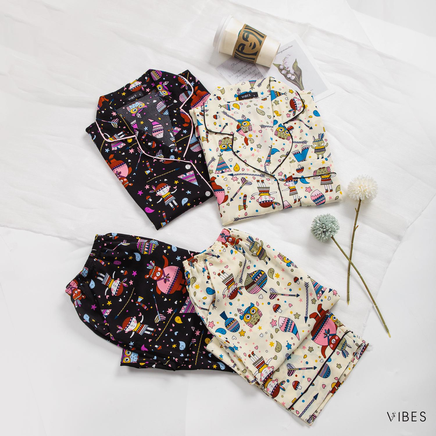 VIBES Pijama lửng Owl Capri Py Set