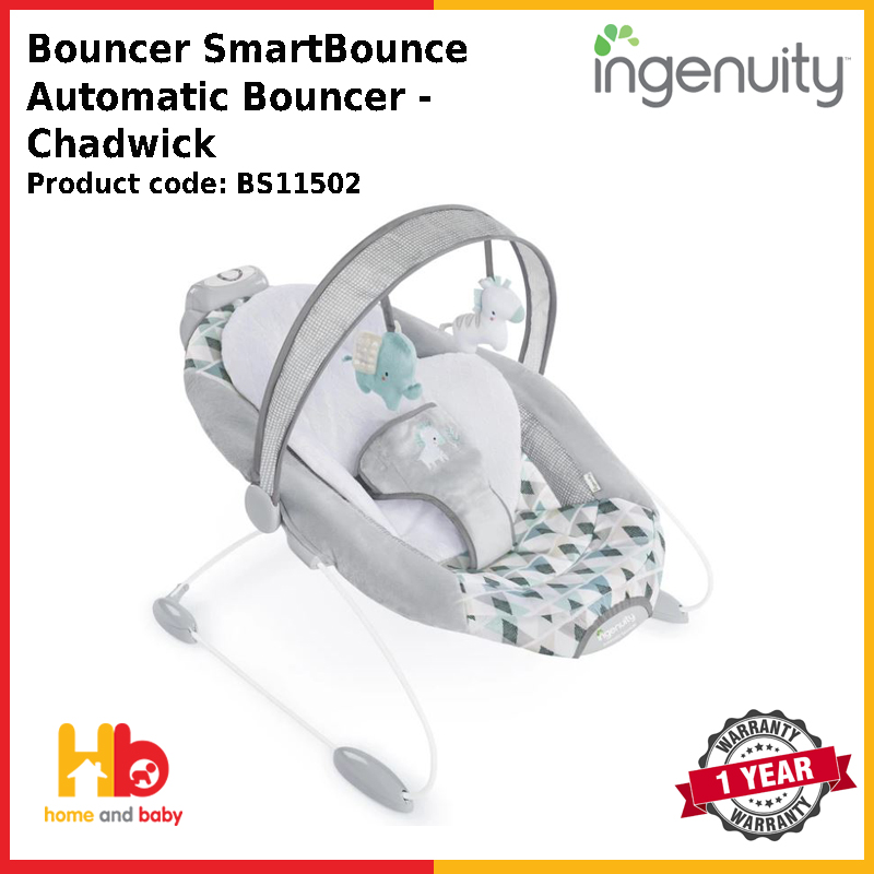 chadwick smartbounce automatic bouncer in grey