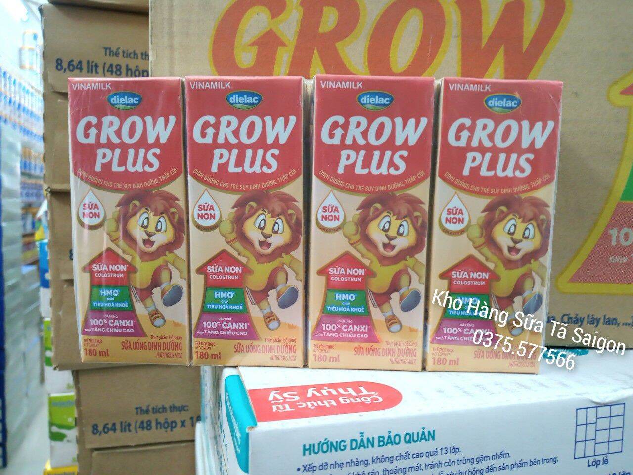 LỐC 4 HỘP SỮA BỘT PHA SẴN GROW PLUS (Sữa Non) 180ML