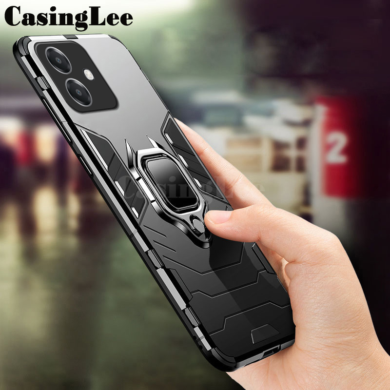 For OPPO A5i Case Shockproof Armor Stand with Holder Car adsorb Ring For OPPO A5i Back cover Phone Cases