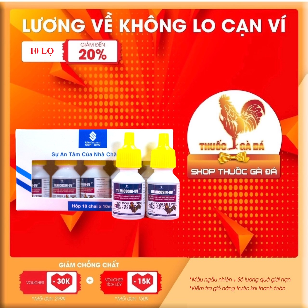 Timicosin - UV chỉ dùng trong thú y (10ml/chai)