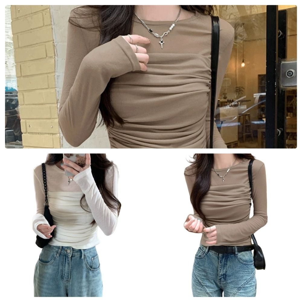 Fashion%20Long%20Sleeve%20Slim%20Long%20Sleeve%20T-shirt%20Transparent%20Mesh%20Wrinkle%20Shape%20Women%20Thin%20Tops%20Slim%20Fit%20Versatile%20Crop%20Top%20Girls%20-%20Image%203