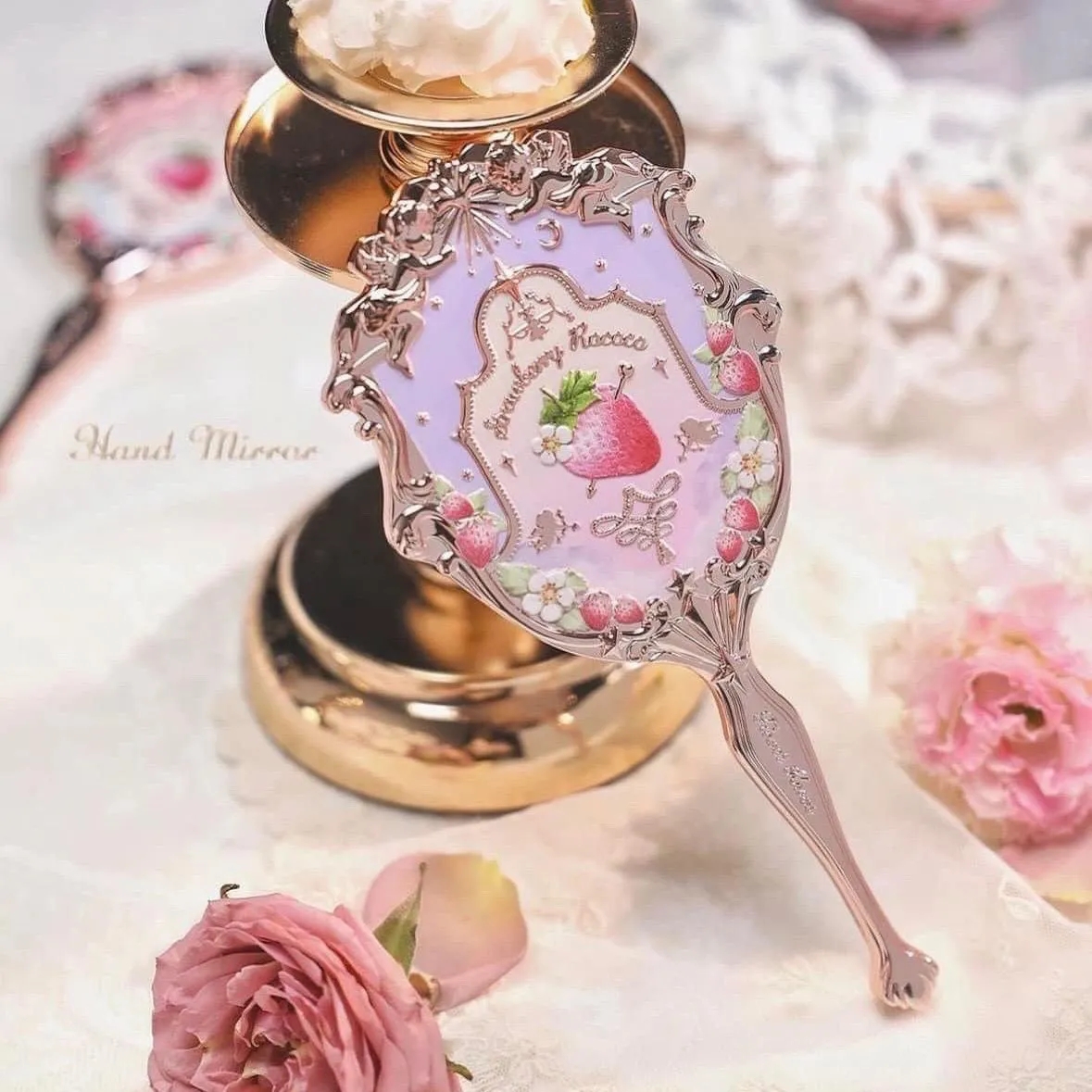 Yuanyan%20Flower%20Knows%20Strawberry%20Rococo%20Purple%20Limited%20Handheld%20Mirror%20Girls%20Travel%20Portable%20Makeup%20Mirror%20Birthday%20Gift%20for%20Friends%20-%20Image%206