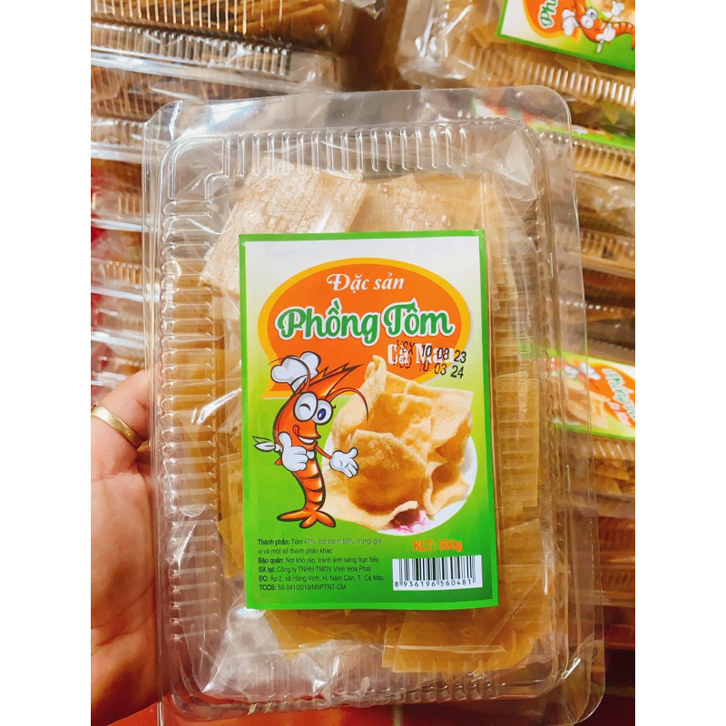phồng tôm cà mau hộp 500gr