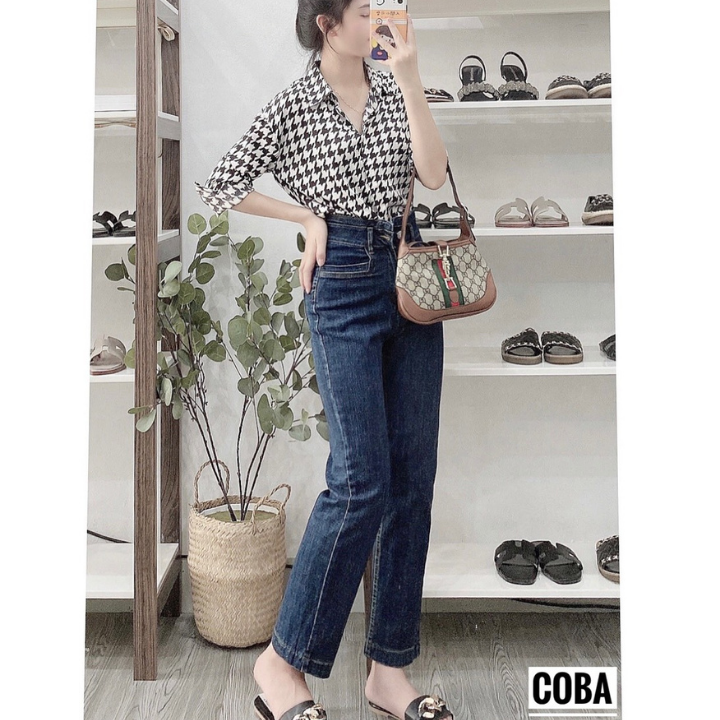 [FREESHIP] Jeans Nữ Ống Đứng LA'COBA Gấu Cuộn[DSP20-3.207]