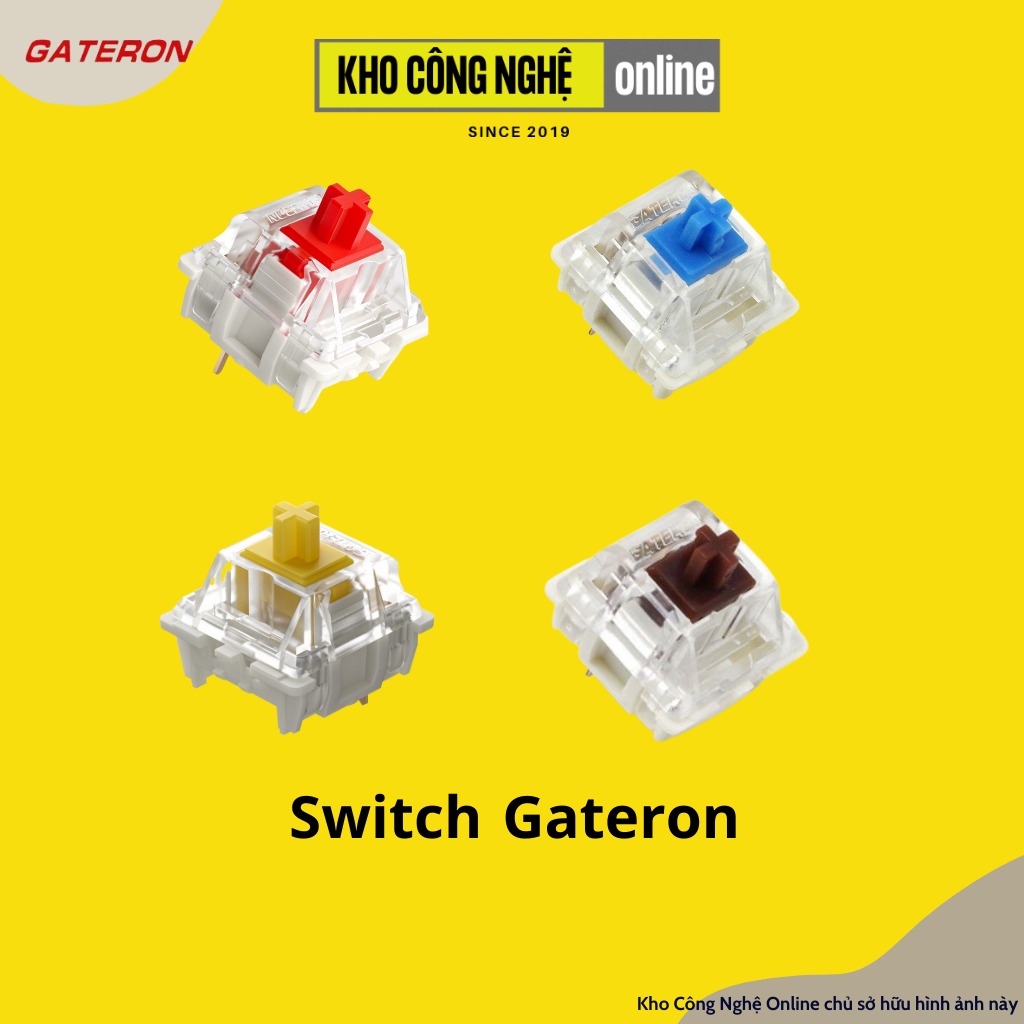 Gateron switch cho bàn phím cơ Blue Switch Red Switch Brown Switch thumbnail