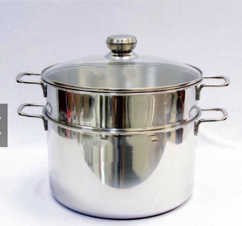 Bộ xửng hấp inox 32cm-Nắp kính