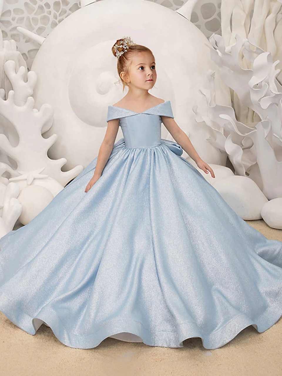 Formal Ball Princess Gown For Kids Cinderella Royal Blue Princess
