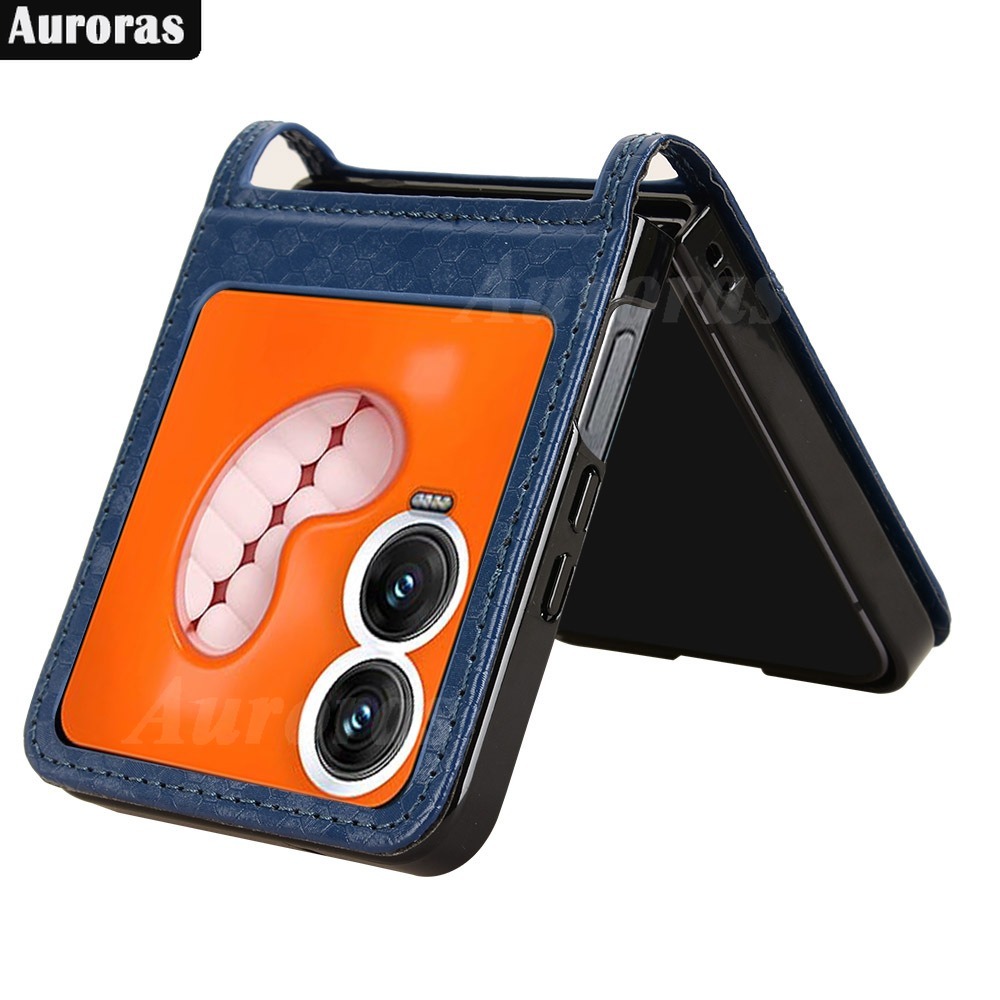 For Tecno Phantom V Flip2 5G Phone case Wave Point Design TPU External Leather Card stand Holder New Design Flip Cover for Tecno Phantom V Flip2 5G Cover casing HP. 