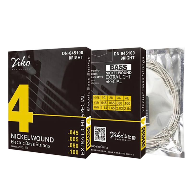Ziko Electric Bass Guitar 4 String Bass Guitar Strings 6 Nickel Would Professional Strings