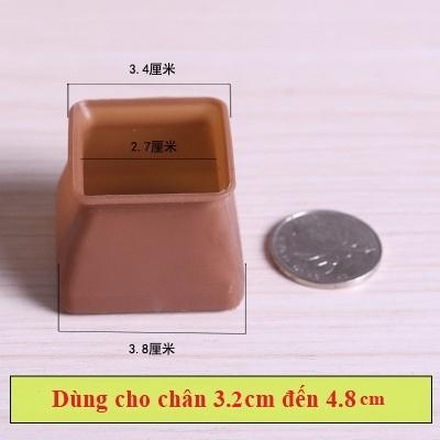 [SET 12] Miếng Bọc Chân Bàn Ghế Hình Vuông Bằng Silicon Chống Xước Sàn