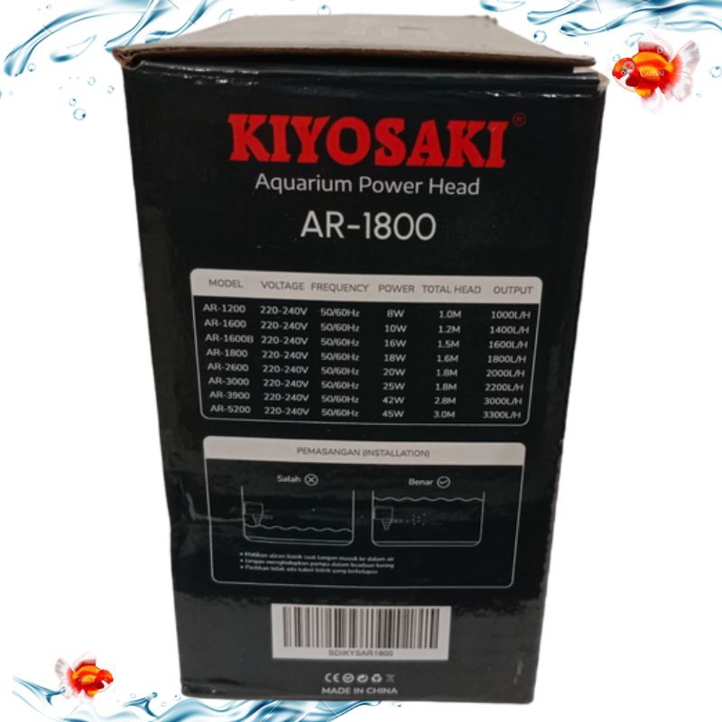 Pompa Aquarium Aquascape KIYOSAKI AR 1800