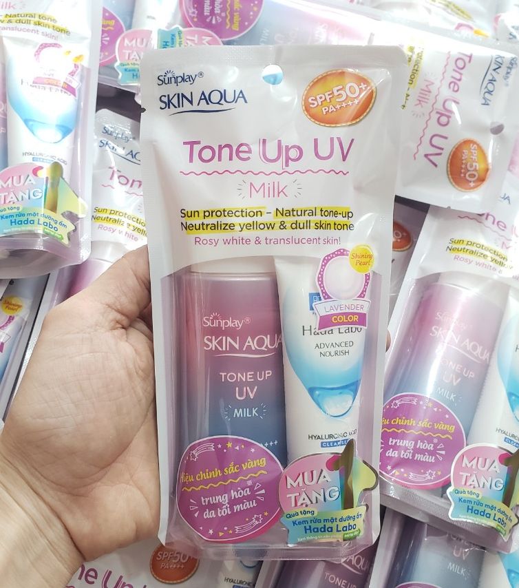 [HCM]Sữa chống nắng hiệu chỉnh sắc da Sunplay Skin Aqua Tone Up UV Milk SPF50+ PA++++ 50ml