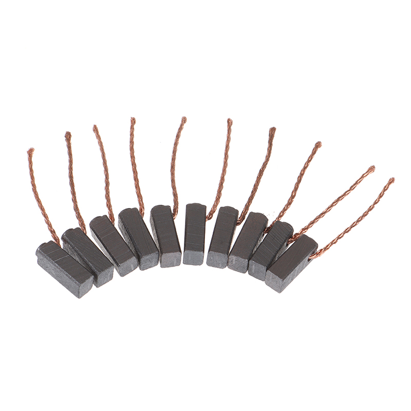 Suhuo chổi than 10psc chổi than động cơ dc 5x6x14mm chổi than chì