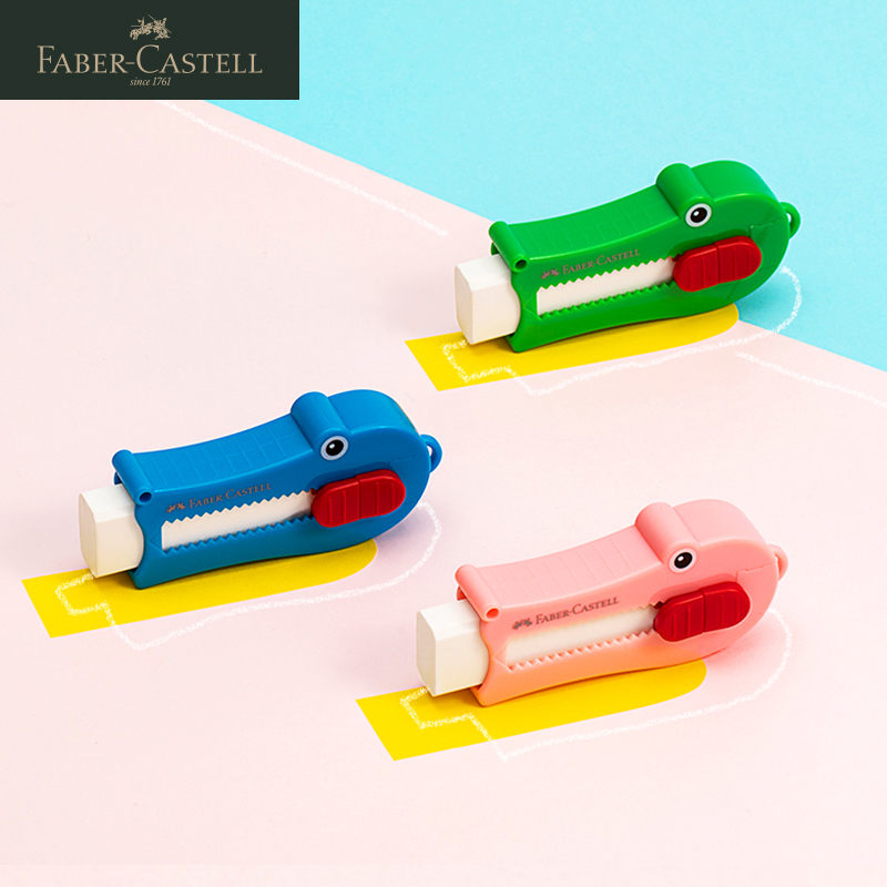 FaberCastell Pencil Eraser Rubber Crocodile Shape Sliding Replaceable