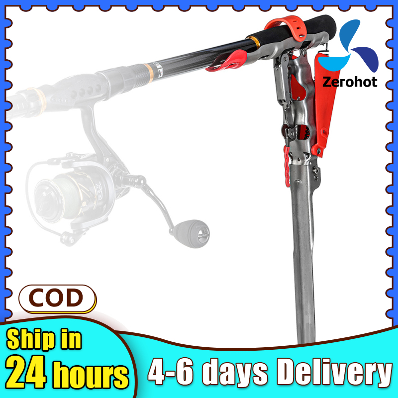 Fishing Rod Holder With Automatic Double Spring Pole Holder Hook Setter Adjustable High Sensitivity Rod Holder For Fishing