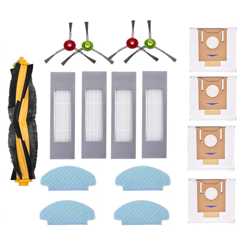 1set replacement parts for deebot n10 n10 plus robot vacuum cleaner main side brush hepa filter mop cloth dust bag replacement parts