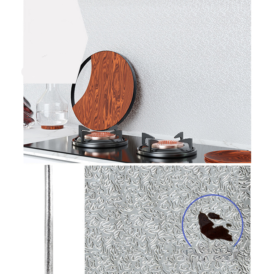 Cuộn Giấy Bạc Dán Bếp, Dán Kệ Tủ Chống Thấm Chịu Nhiệt (dài 2m X cao 0.6m) - Shoptientran
