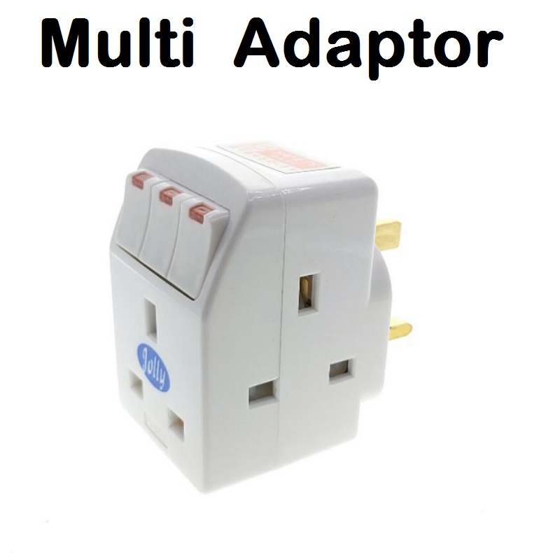 3 WAY MULTI PLUG/ ADAPTOR/ SOCKET with LED Light Switch Lazada Singapore