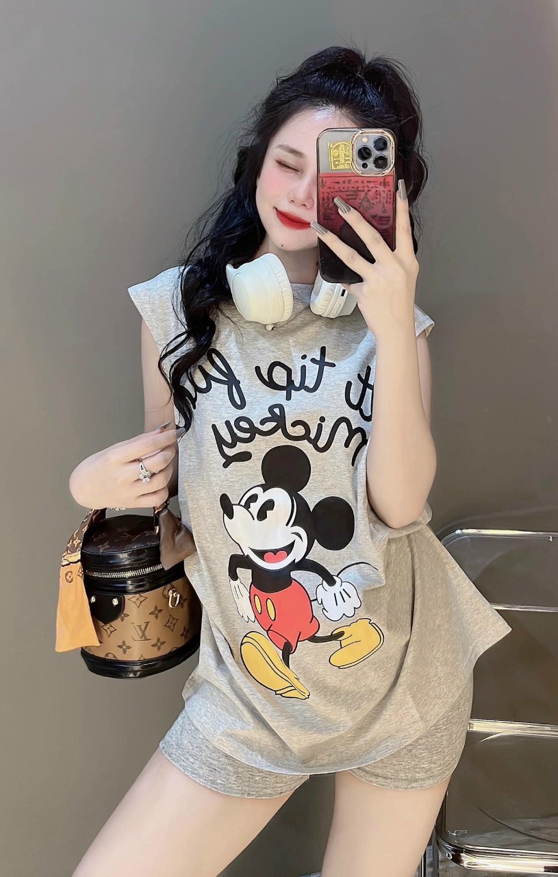 COMBO 2 Set bộ đùi chất cotton hình Micky