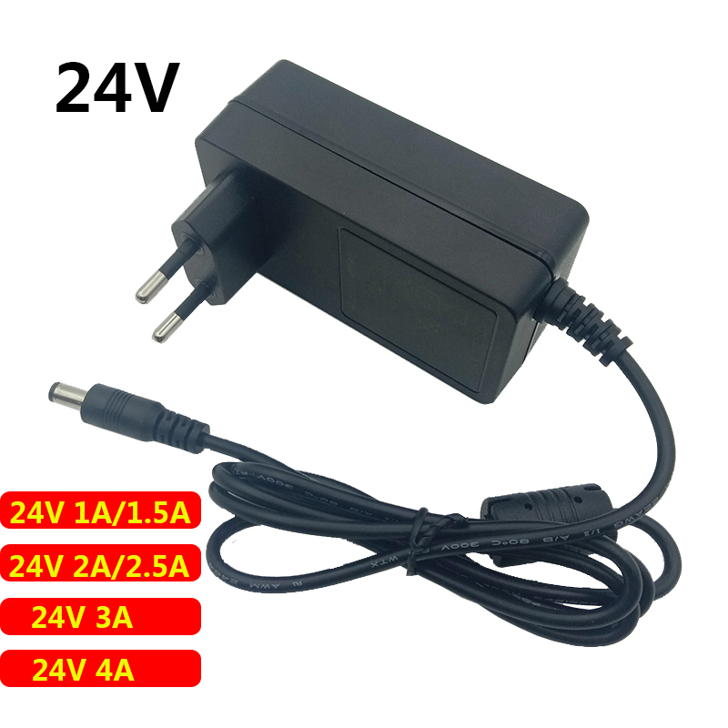 AC/ DC Power Adapter INPUT 100-240V 50/60Hz 1.5A OUTPUT 24V 4A EU/UK/US/AU  Plug