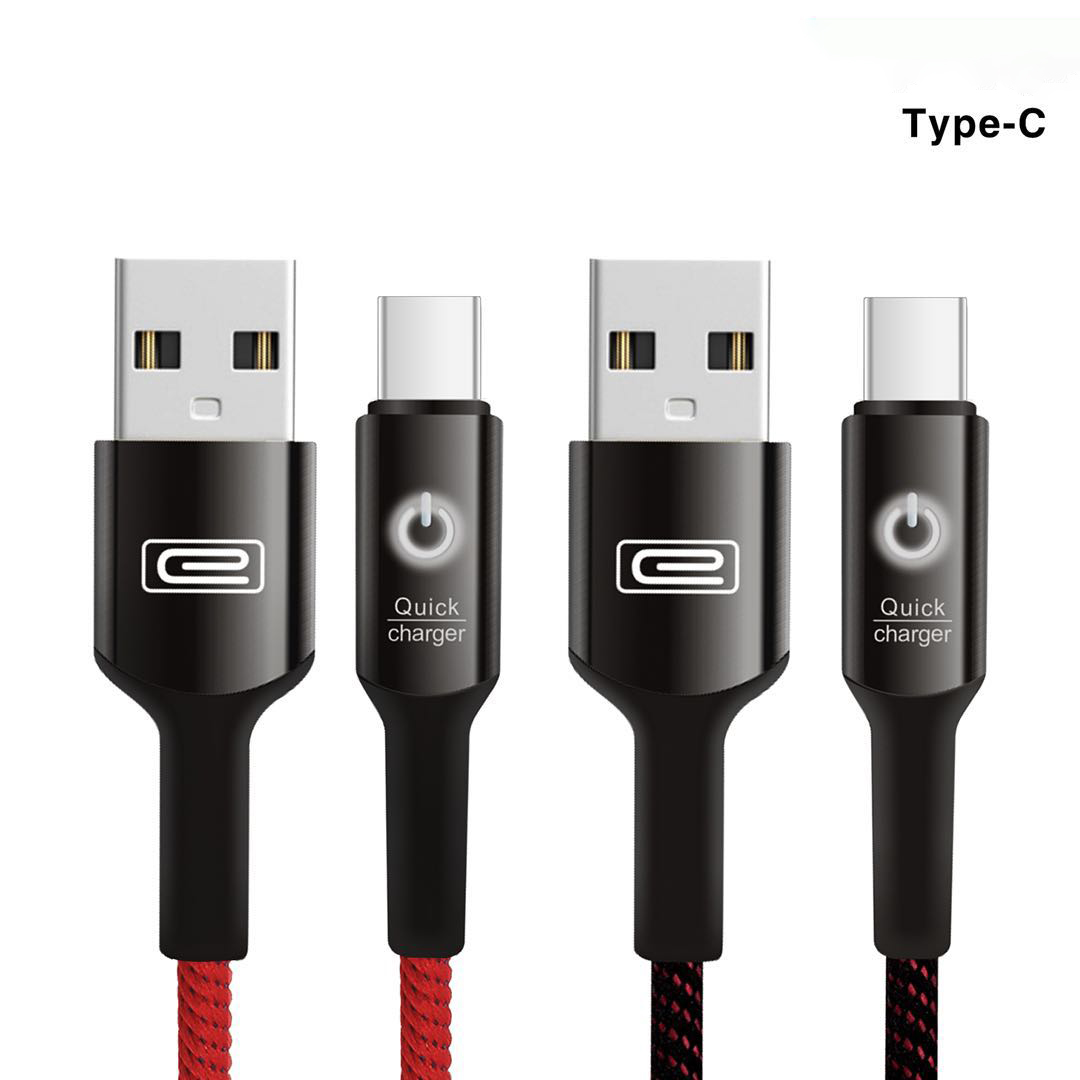 Cáp sạc iphone tự ngắt EARLDOM EC-063i, cáp sạc nhanh 2.4A cổng Micro Lightning Type-C