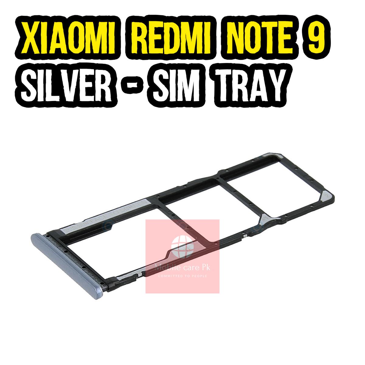 Xiaomi Redmi Note 9 SIM Tray Sim Jacket Sim Slot Sim Door For Xiaomi Redmi Note 9 - Silver