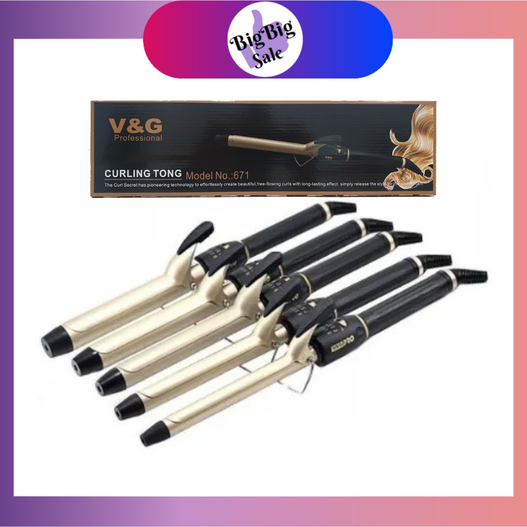 V G Professional Hair Curler Curling Tong Hair Iron Tong 19mm