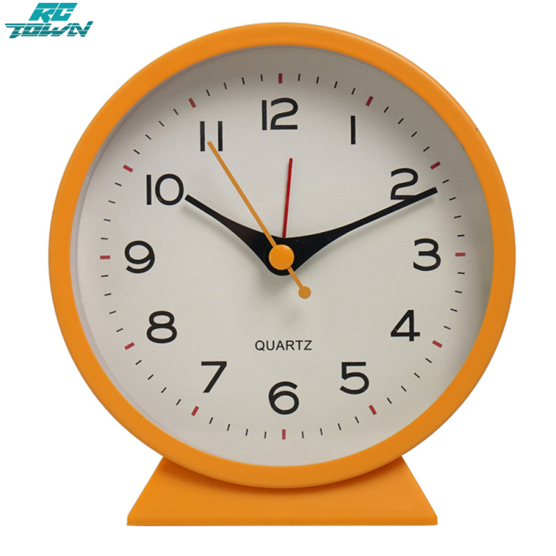 4.5inch Retro Luminous Alarm Clock Silent Battery Operated Bedside Desk Clock For Bedroom Home Office Decor