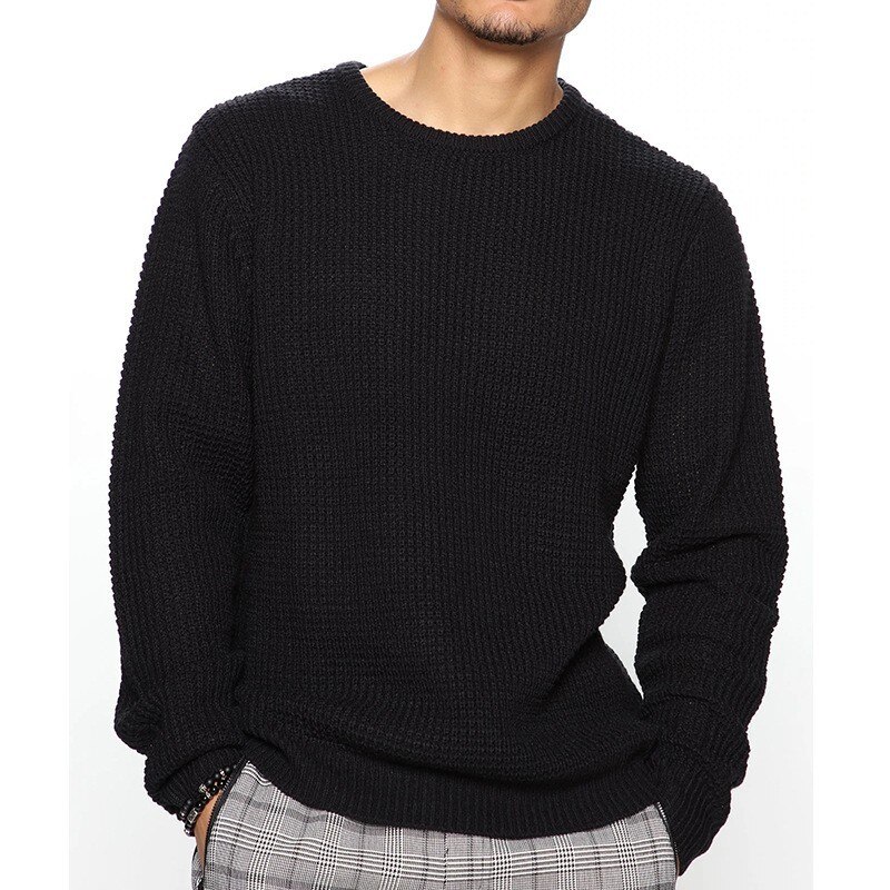 AA18-2022 Autumn Sweaters Men fashion Solid Color sweaters loose Men Street Wear Mens Clothes Knitted Sweater Men Pullovers