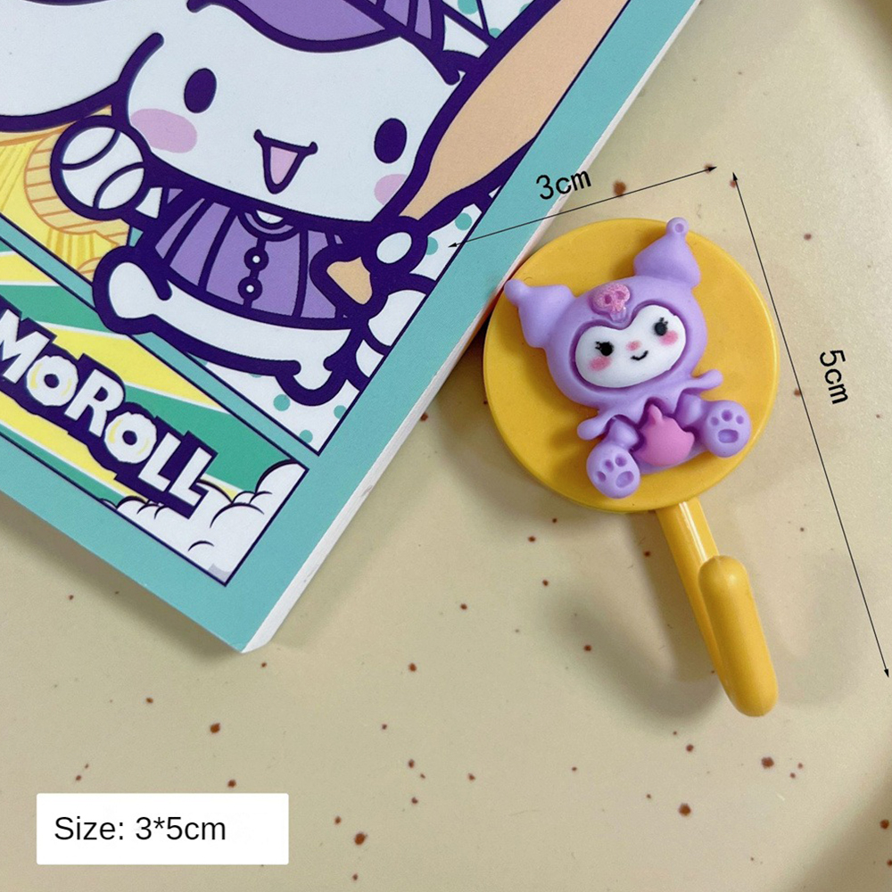 CHIPLY❤Sanrio❤Colorful Household Adhesive Sticky Hook Seamless Sticky Hooks Student Dormitory Kitchen Bathroom