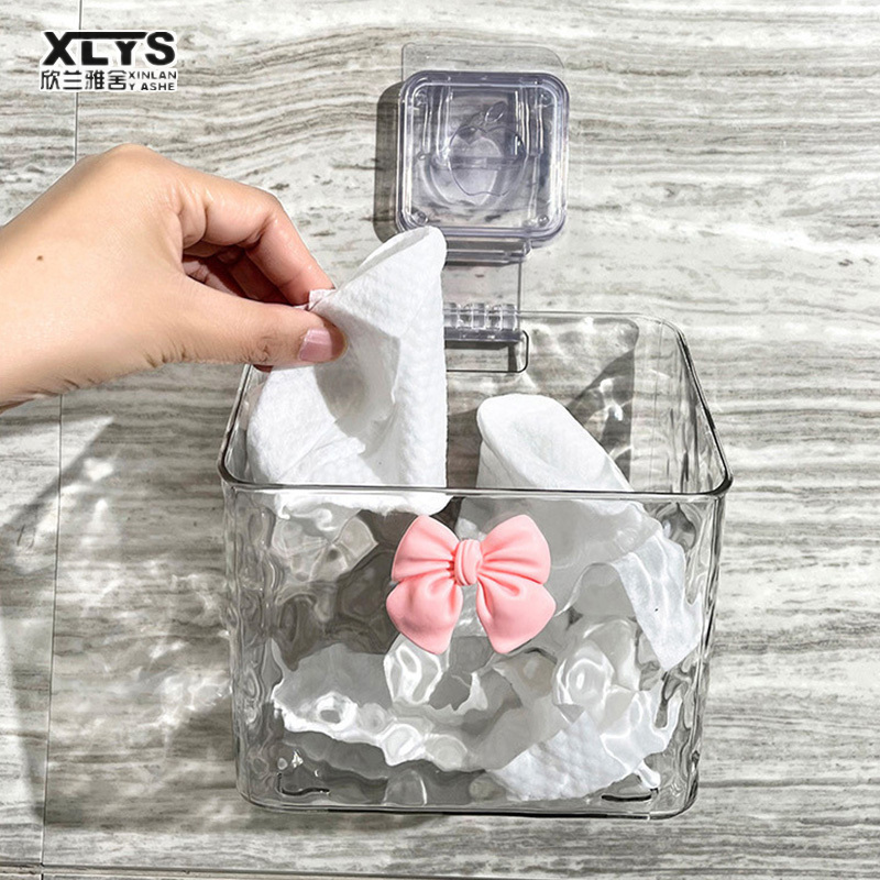 tissue box Storage box Wall rack Face towel storage box Wall-mounted storage basket Bathroom tissue rack