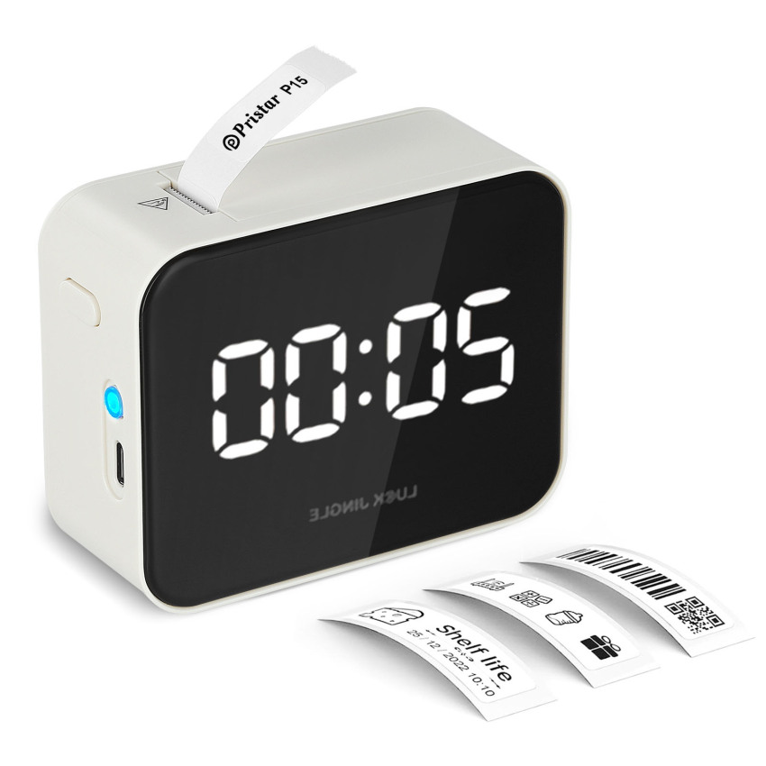 Label Maker Machine P15 Bluetooth Label Maker With Tape USB Rechargeable Thermal Label Printer For IOS & Android, Wireless Mini Sticker Printer For Home, School, Office