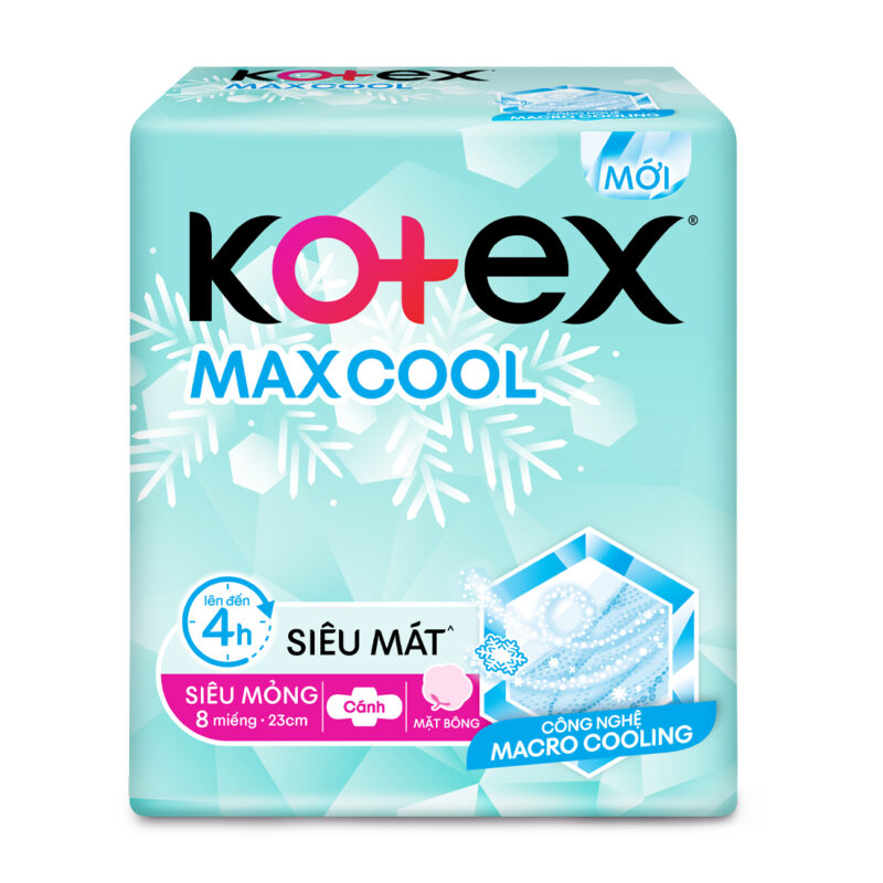 Combo 8 Gói Băng Vệ Sinh Kotex MaxCool SMC 23cm (8 miếng/gói)