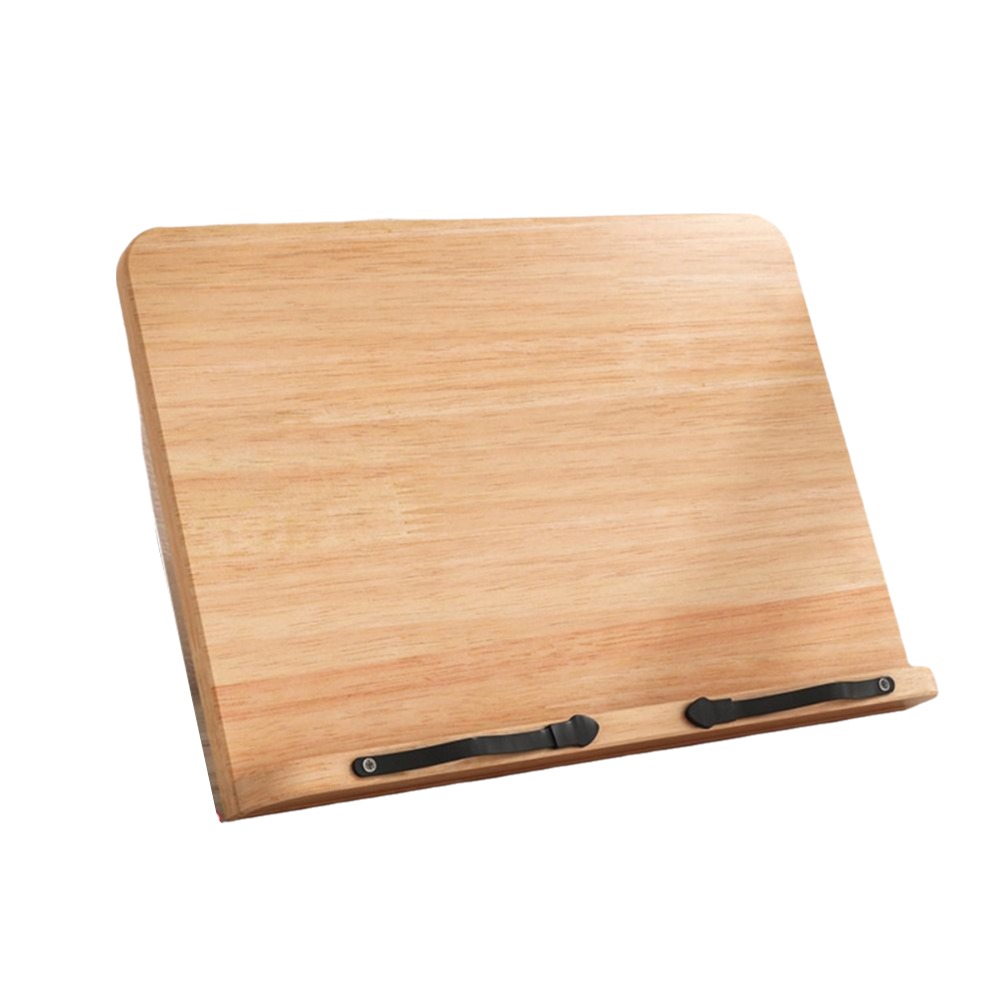 Portable Adjustable Angle Book Holder Tray Foldable Multi-Position Support Wooden Reading Stand 8 Modes with Clip Cookbook Bracket Reading. 