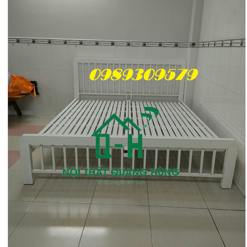 Giường sắt hộp vuông cao cấp giao nhanh hcm