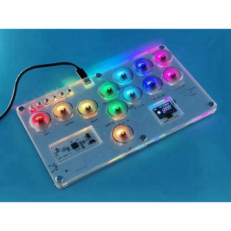 Arcade Joystick Hitbox Street Fighter Controller Fight Stick Game Controller Mechanical Button for PC/PS4/PS3/PC/ Switch Easy Install Easy to Use