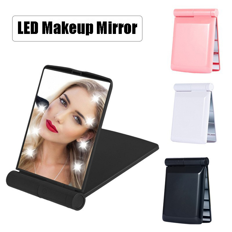 Adjustable Makeup Mirror Lighted Makeup Mirror Square Makeup Mirror LED Makeup Mirror Portable Makeup Mirror
