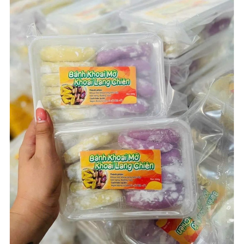 Khoai mỡ mix khoai lang hộp 500g (giao tphcm)