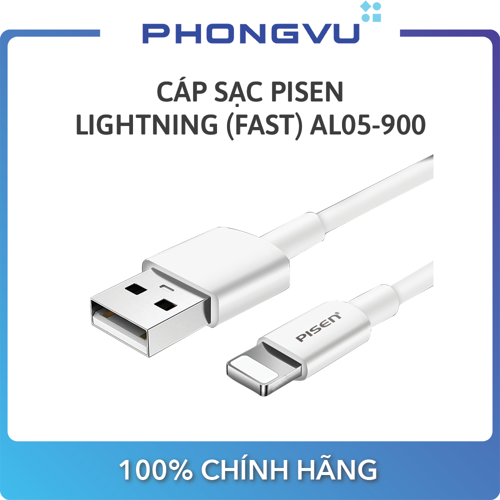 Cáp sạc pisen lightning 900mm al05-900 - bảo hành 18 tháng