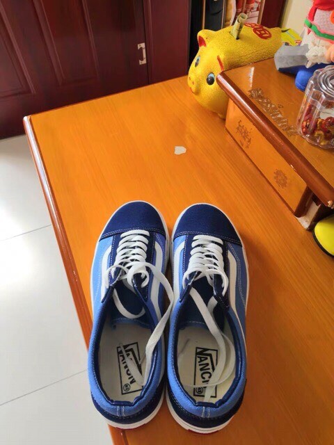 Giày vans xanh da trời dáng ulzzang