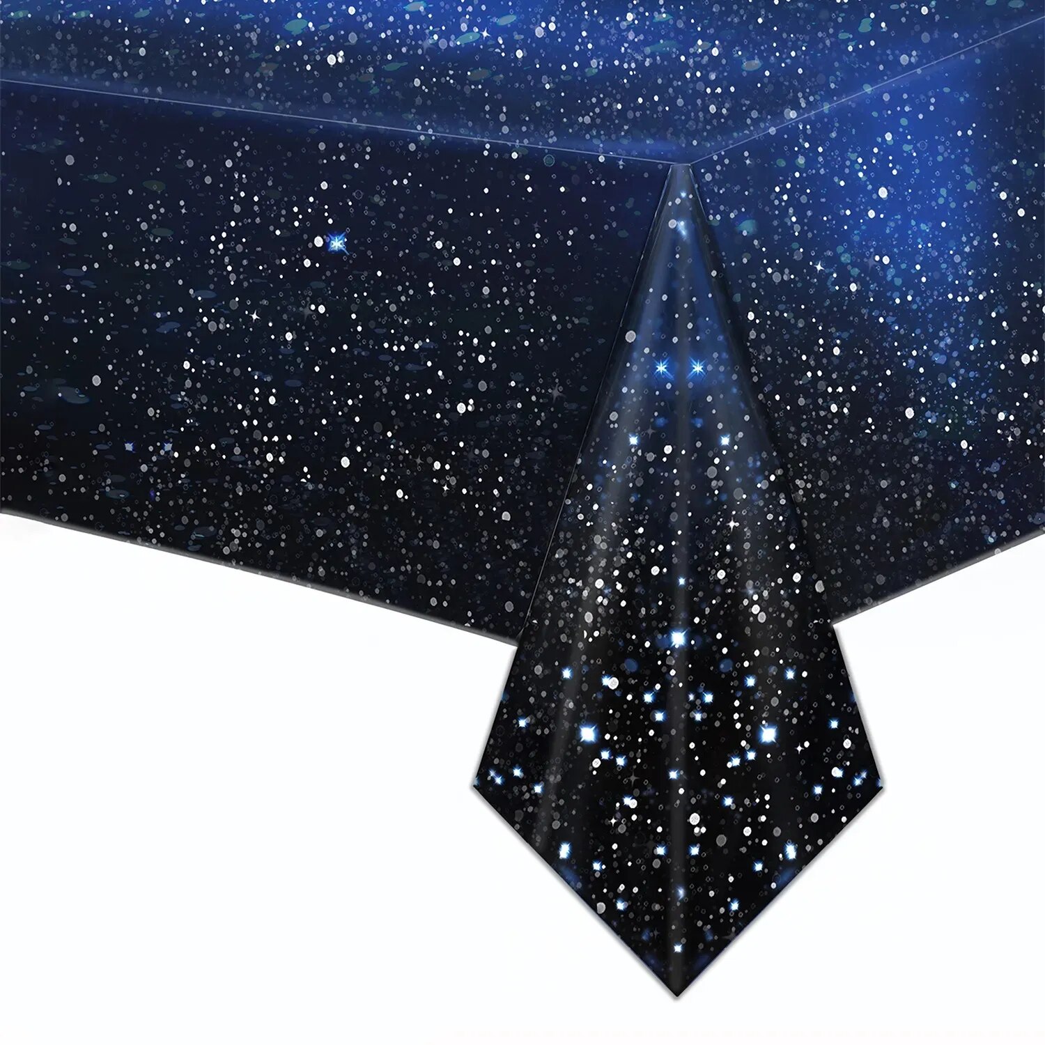 Space Tablecloth Starry Night Tablecloth Decorations Galaxy Table Cover Space Stars Theme Party Supplies For Birthday