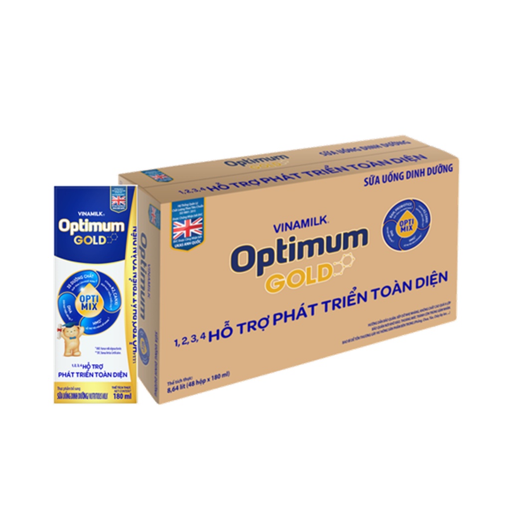 Thùng Sữa Bột Pha Sẵn Optimum Gold 48 hộp x (110ml / 180ml)