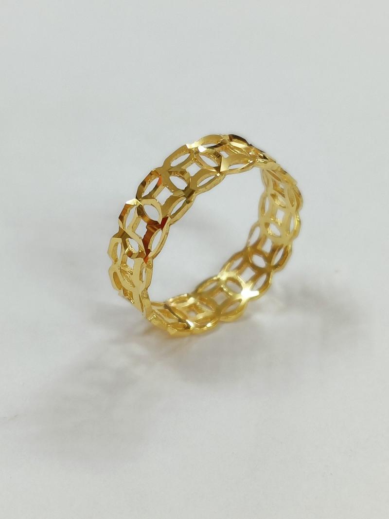 Nhẫn kim tiền đồng 1 hàng