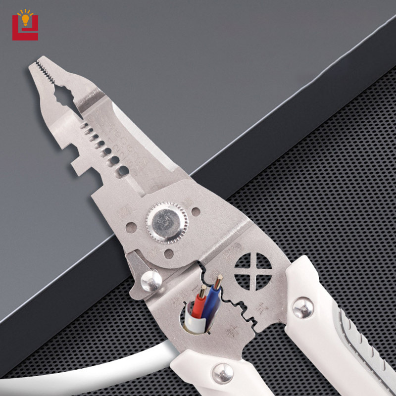 YONUO Multifunctional wire stripping pliers Multifunctional electrician's pliers Wire splitting, winding, stripping and cutting Electrician's wire stripping pliers